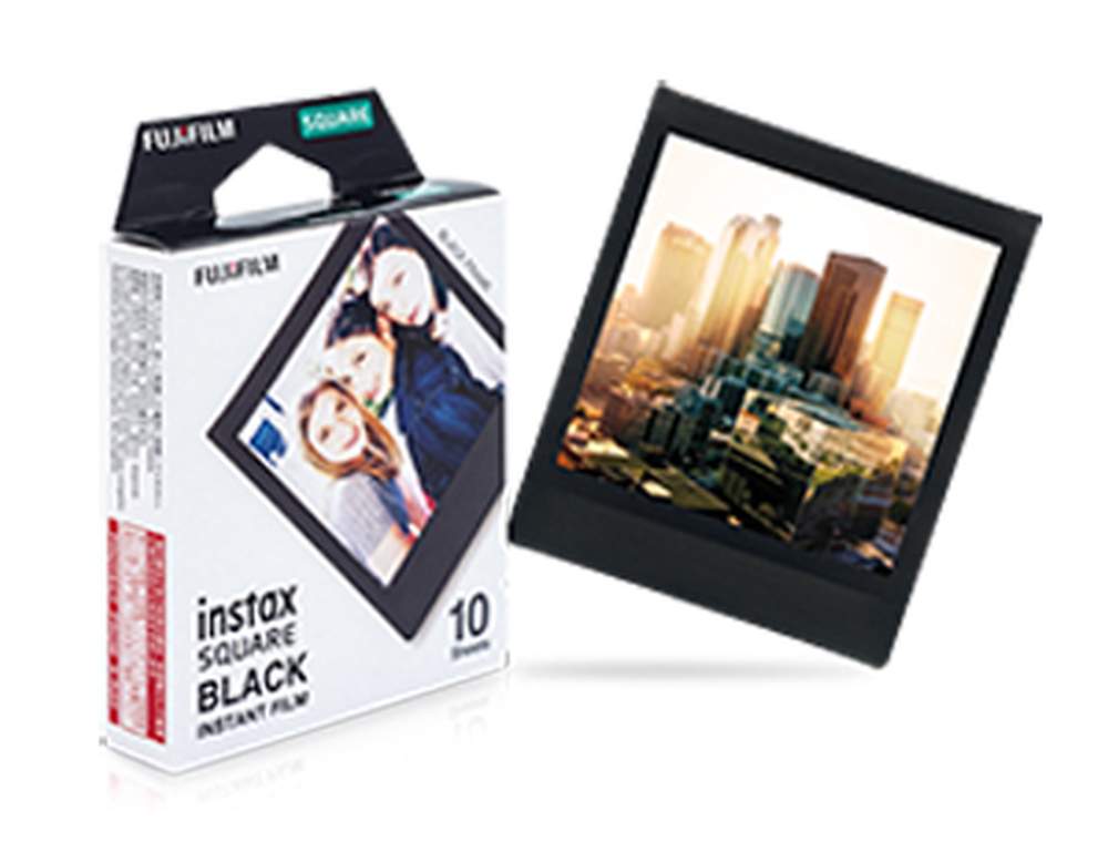 Fuji Instax Square Black Frame 10 Fotos Sofortbildfilm