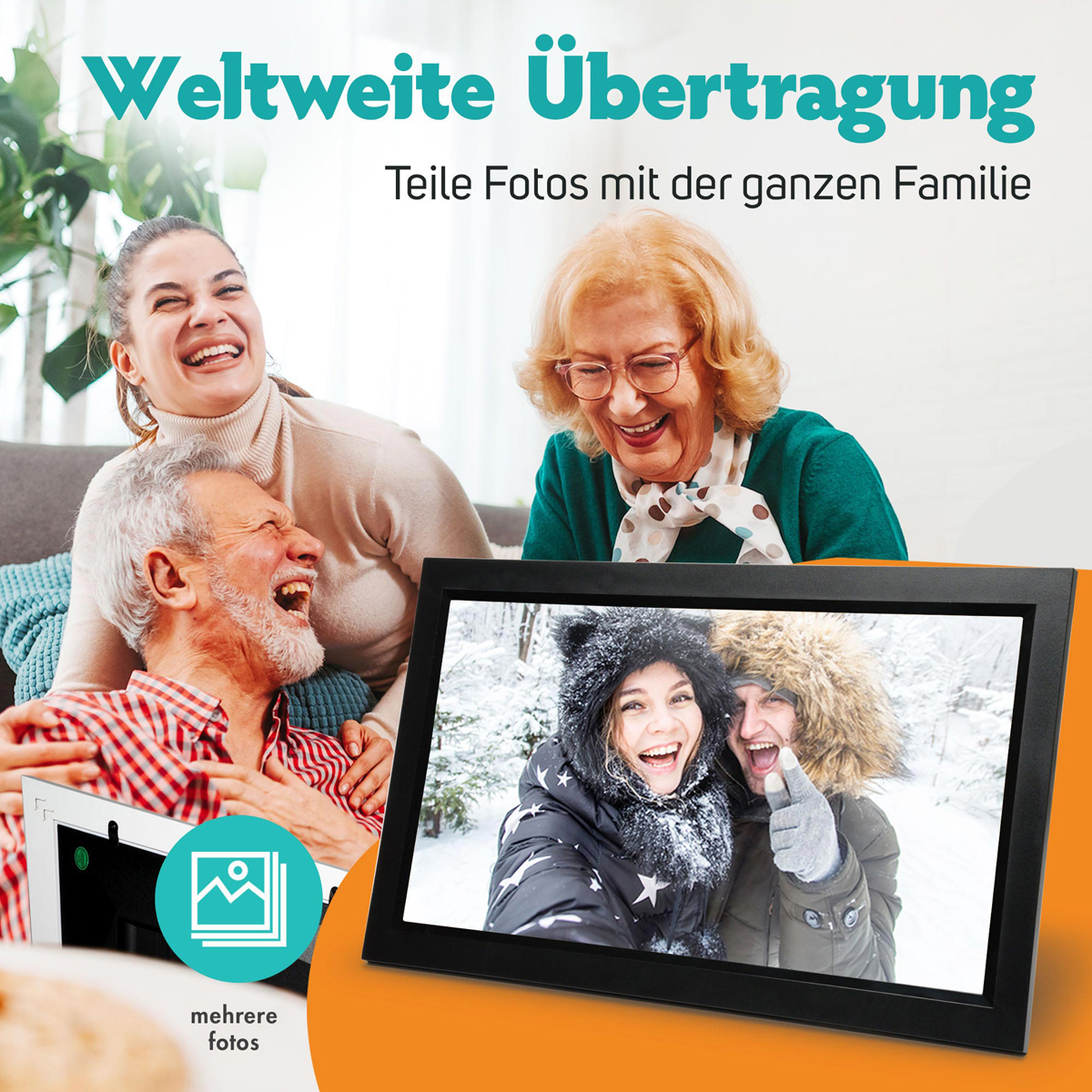 Pora 15,6" WF-155T schwarz Digitaler Bilderrahmen