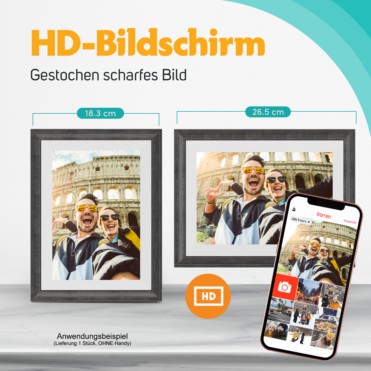 Pora 10"  WF-105T-BR braun Digitaler Bilderrahmen