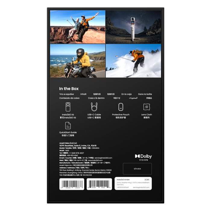 Insta360 X6 Standard Bundle schwarz Actioncam
