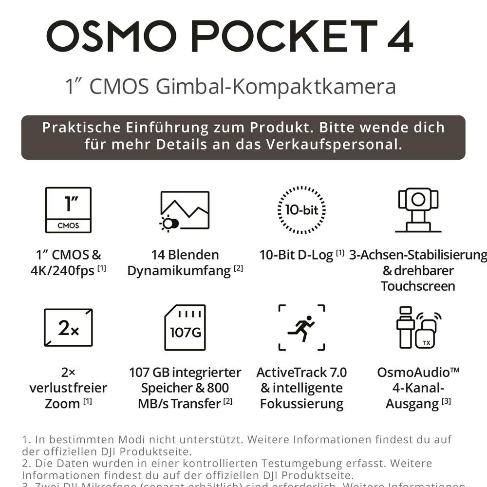 DJI Osmo Pocket 4 Gimbal Creator Combo (107 GB)