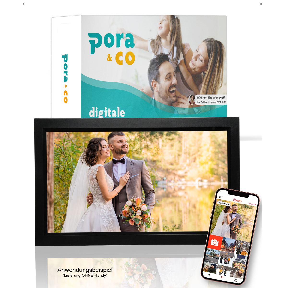 Pora 15,6" WF-155T schwarz Digitaler Bilderrahmen