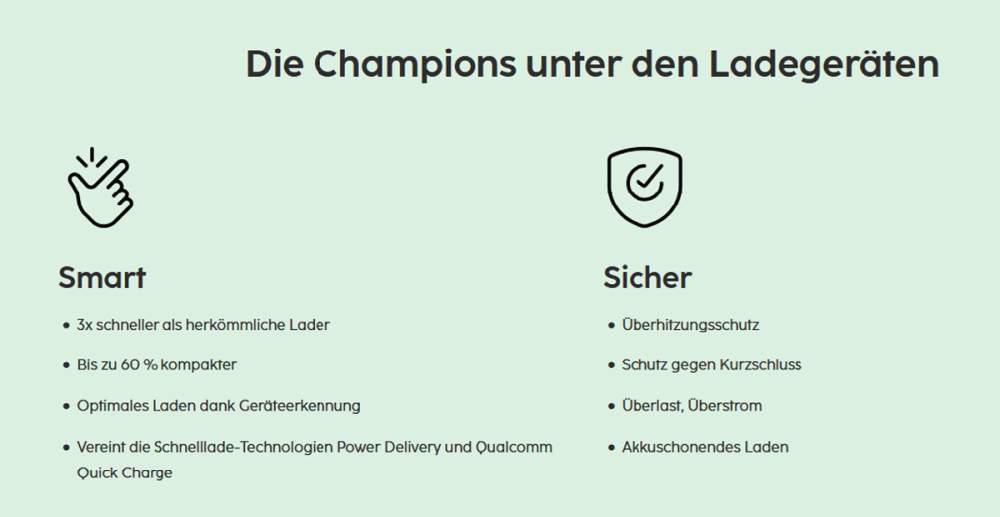Hama 20W Schnellladegerät, 1x USB-C PD, 1x USB-A QC, Mini Ladegerät, weiß