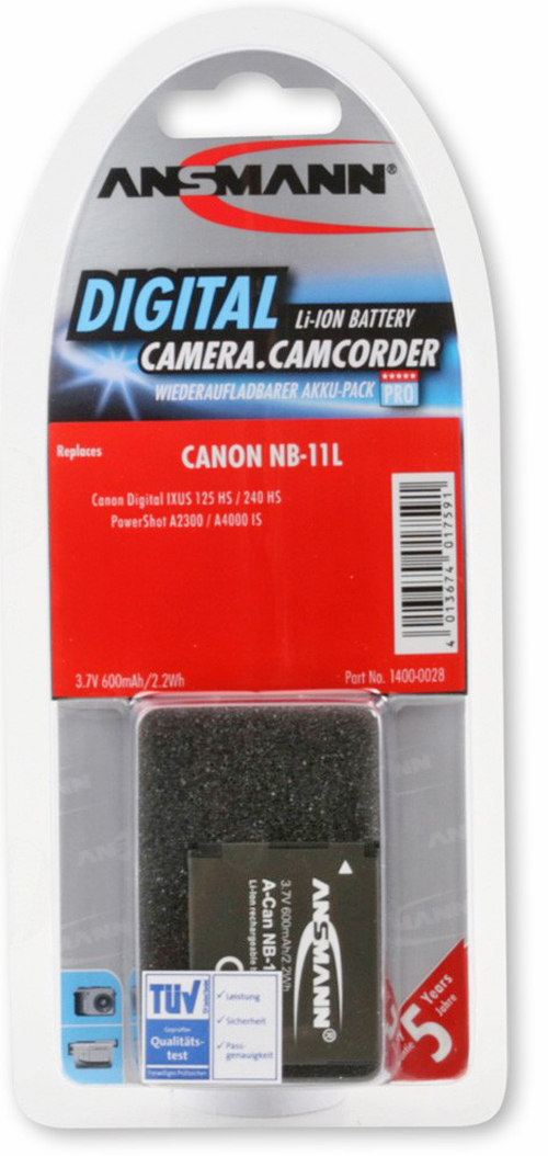 Canon NB11 Lithium-Ionen Akku Ansmann