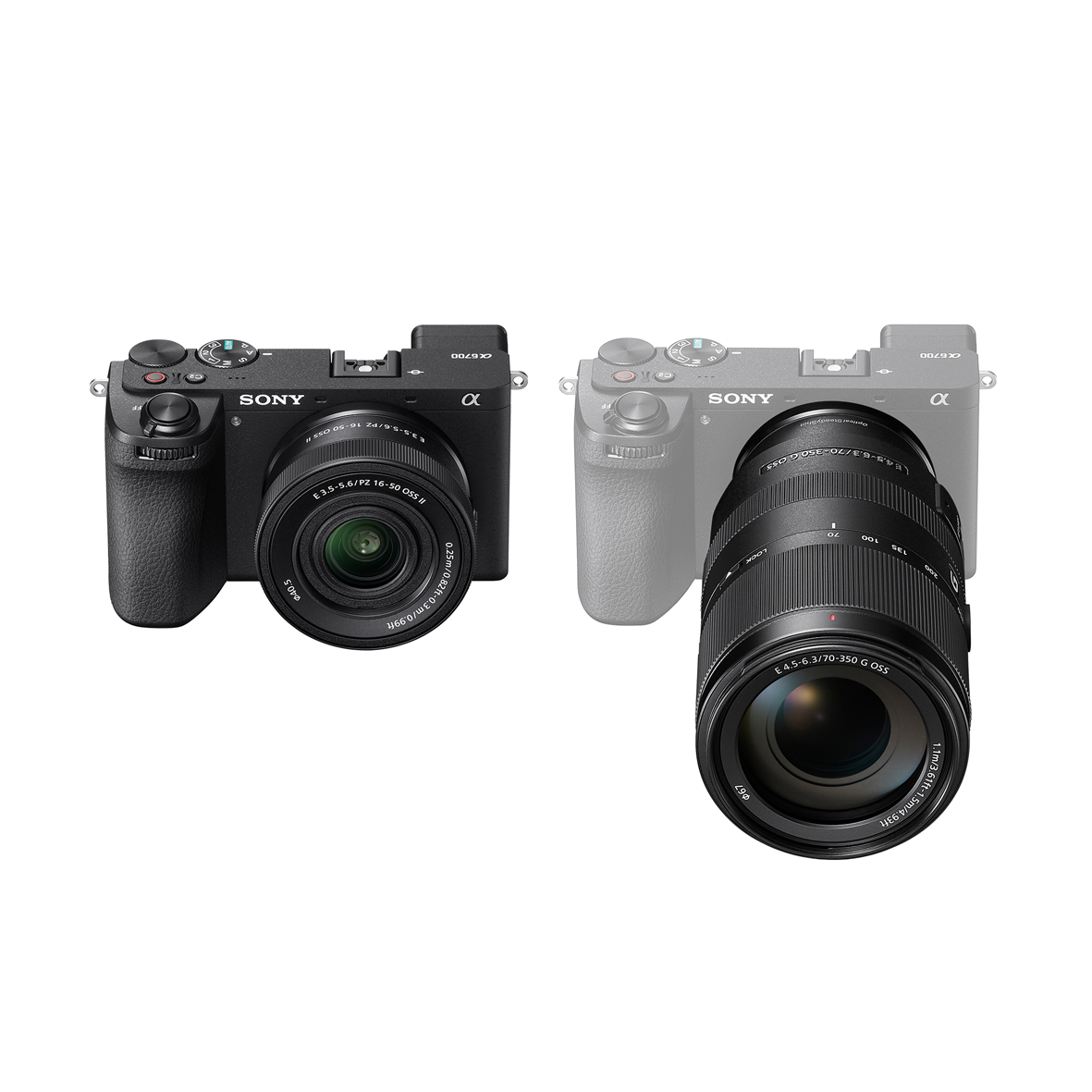 Sony Alpha ILCE-6700+SEL1650II+SEL70350G schwarz, Kamerakit