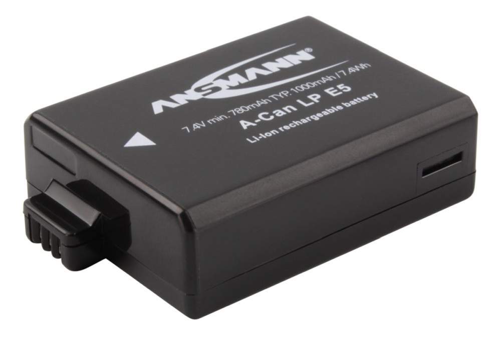 Canon Akku LPE5 450/500D baugleich Ansmann 780mAh für Canon EOS 450D/500D/1000D