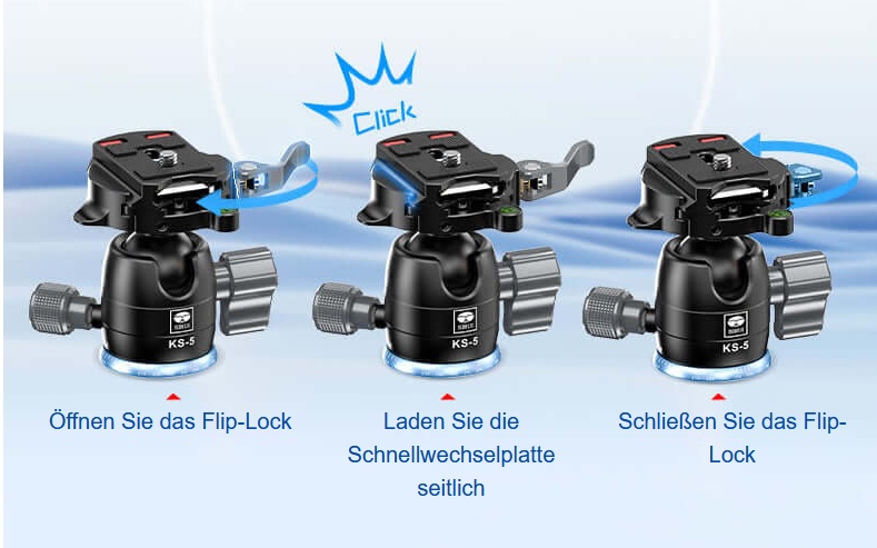 Sirui Kugelkopf KS-30 Friktionsverstellfunktion