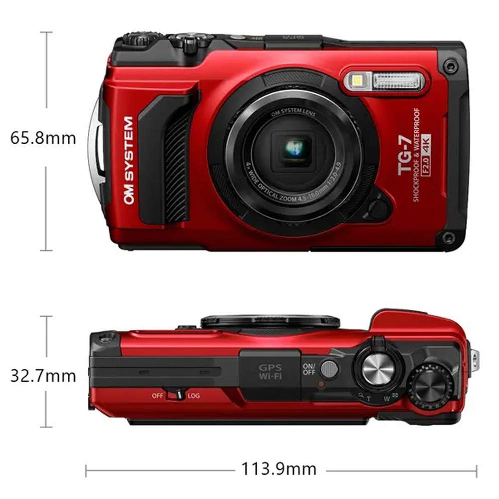 OM System TG7 rot Digitalkamera