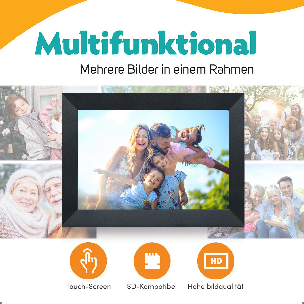 Pora 10" WF-105T schwarz, Digitaler Bilderrahmen