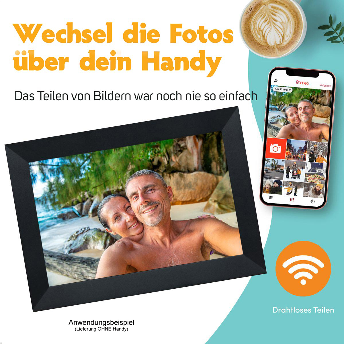 Pora 10" WF-105T schwarz, Digitaler Bilderrahmen