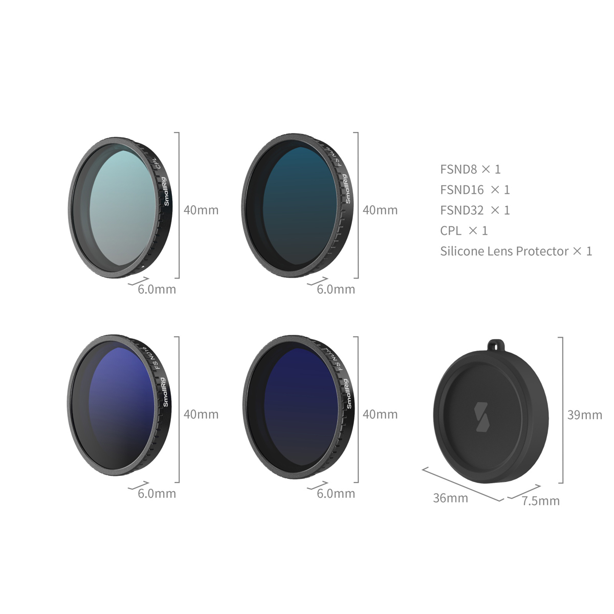 SmallRig 5411 ND Filter Kit für DJI Osmo Action 5 Pro / 4