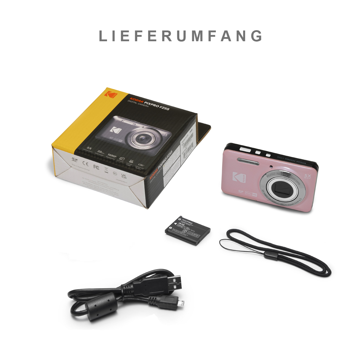 Kodak PixPro FZ55 pink, Digitalkamera