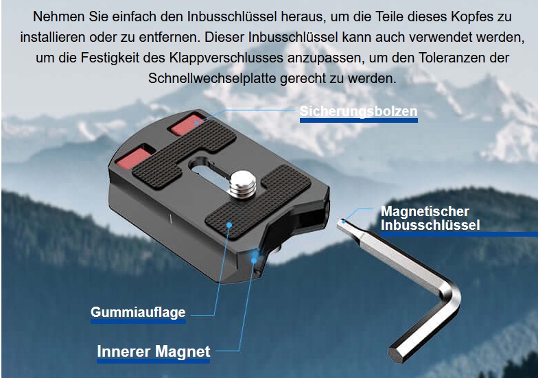 Sirui Kugelkopf KS-40 Friktionsverstellfunktion