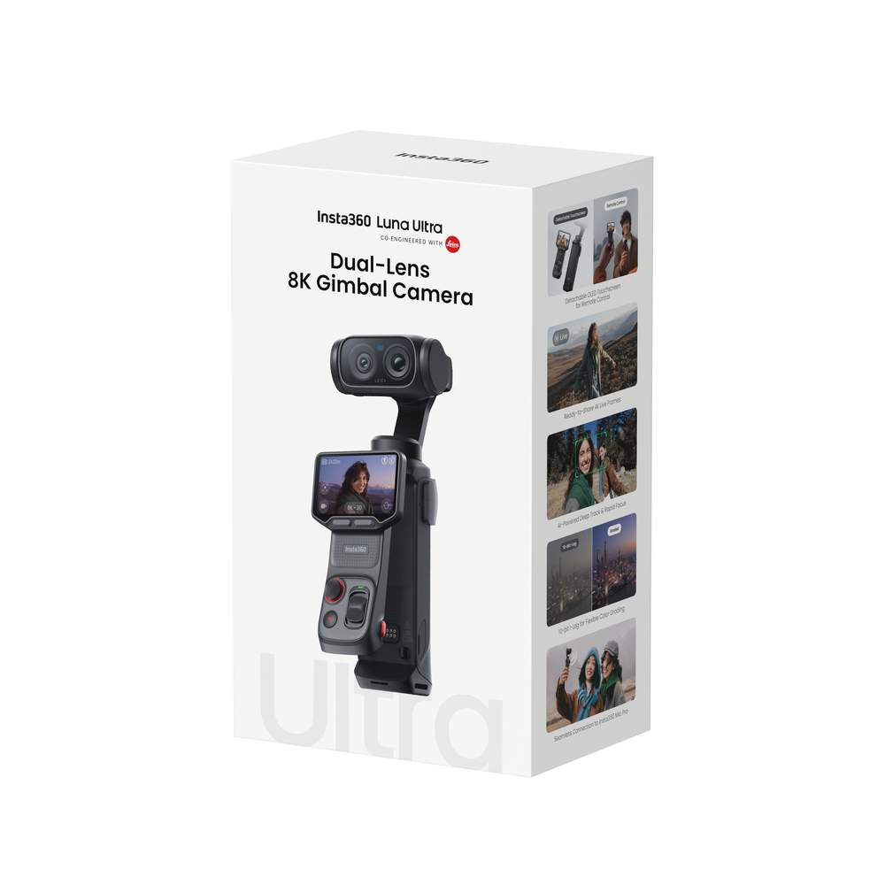insta360 Luna ultra creator bundle black inkl. Tasche, Mikrofon, Batteriegriff und WW-Objektiv