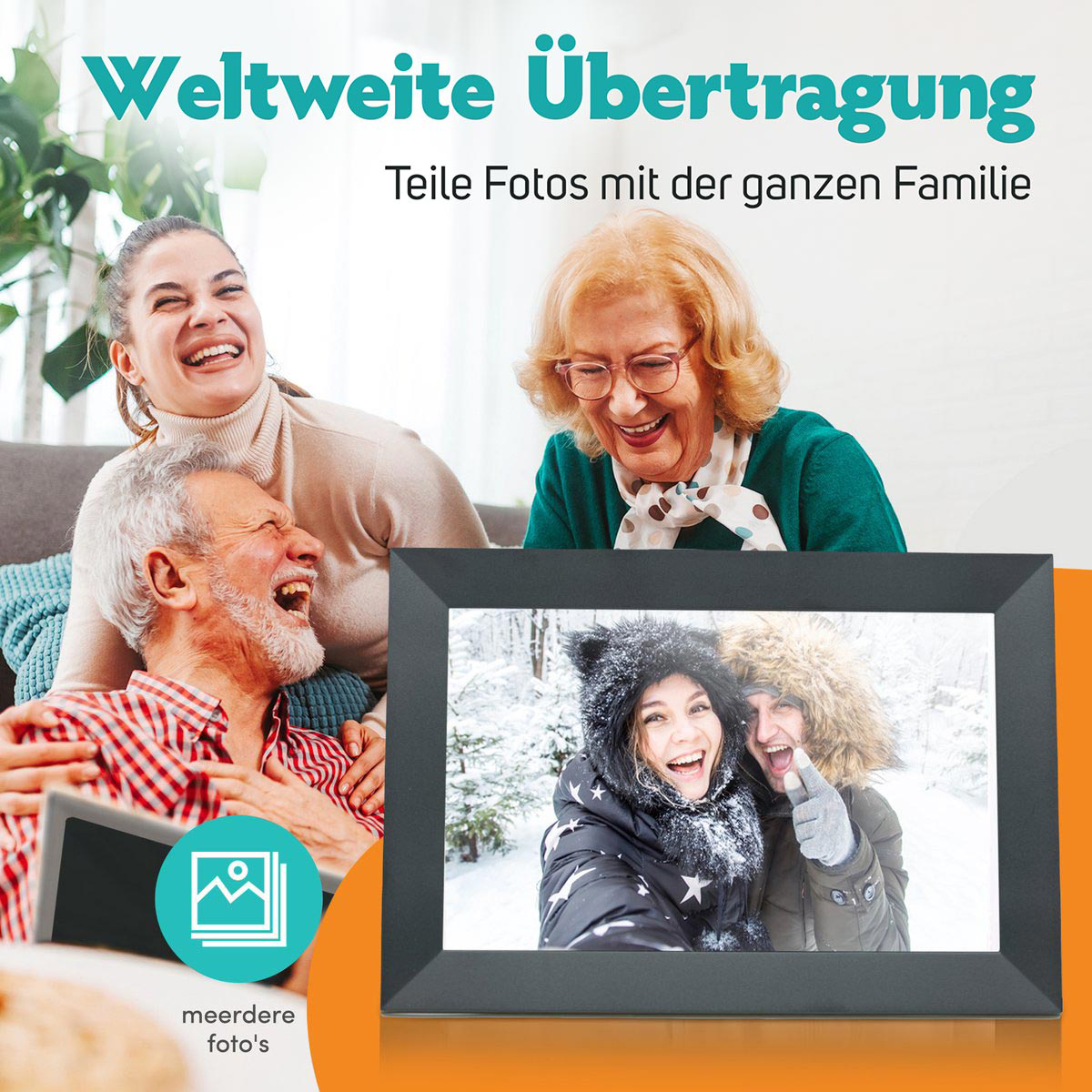 Pora 10" WF-105T schwarz, Digitaler Bilderrahmen