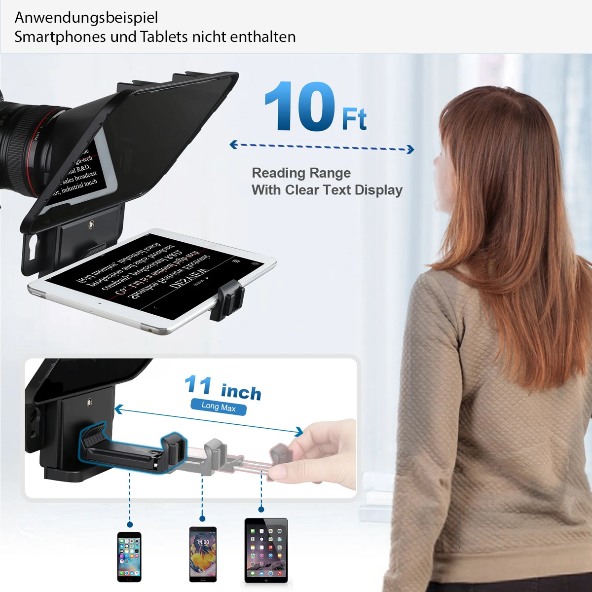 Desview T3 Teleprompter (autocue) für Smartphone/Tablet