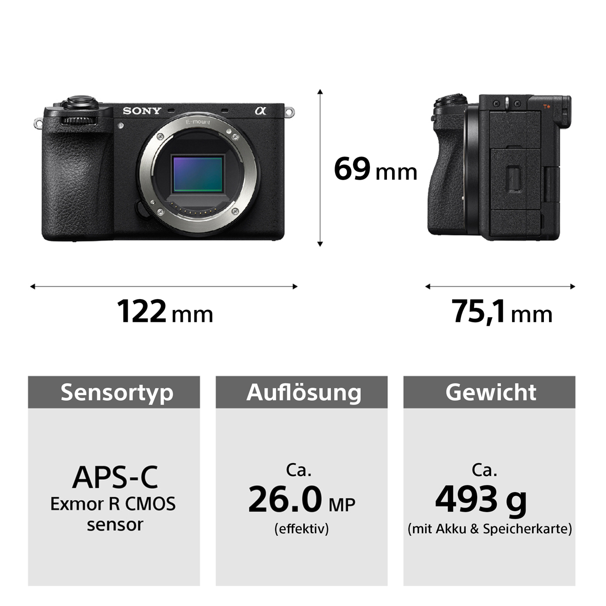 Sony Alpha ILCE-6700+SEL1650II+SEL70350G schwarz, Kamerakit
