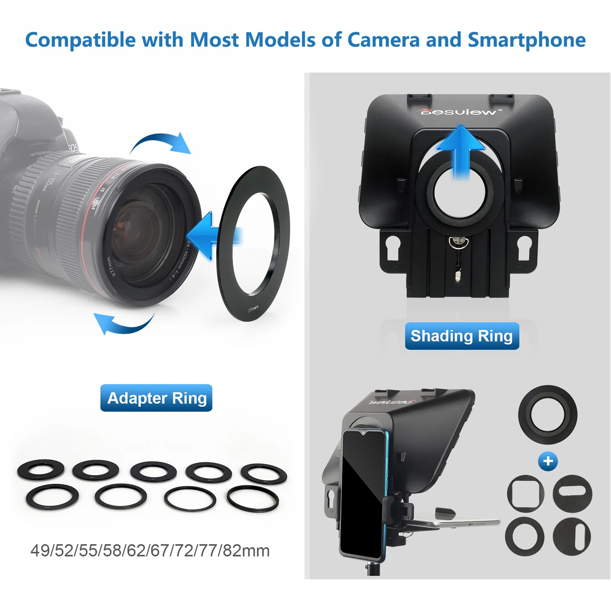 Desview T3 Teleprompter (autocue) für Smartphone/Tablet